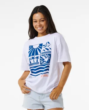 SANTORINI SUN HERITAGE TEE - OPTICAL WHITE