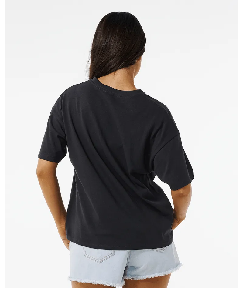 SANTORINI SUN HERITAGE TEE - WASHED BLACK