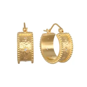 SATYA EGO149 - Whimsical Spirit White Topaz Hoop earrings