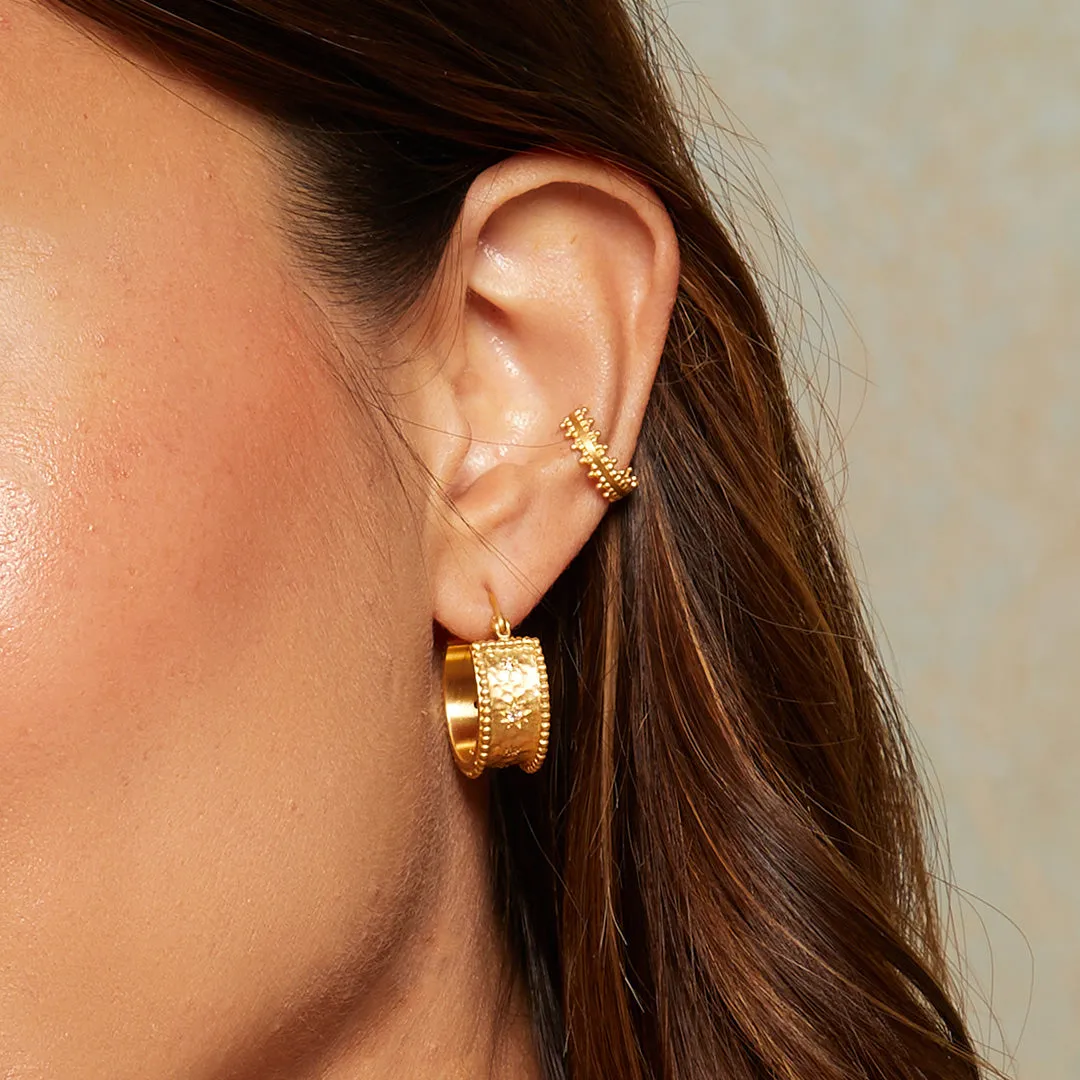 SATYA EGO149 - Whimsical Spirit White Topaz Hoop earrings