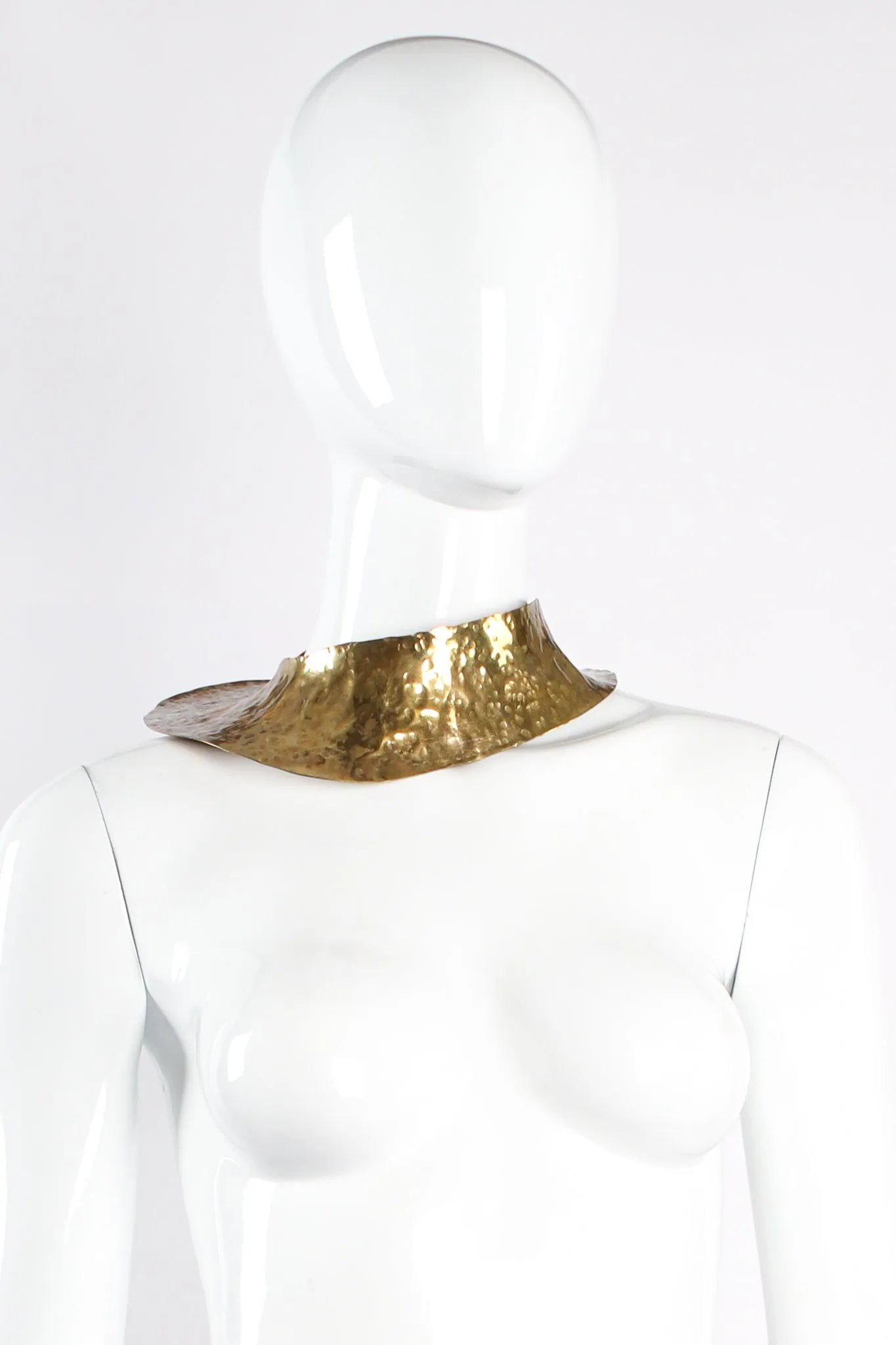 Sculptural Hammered Collar Necklace