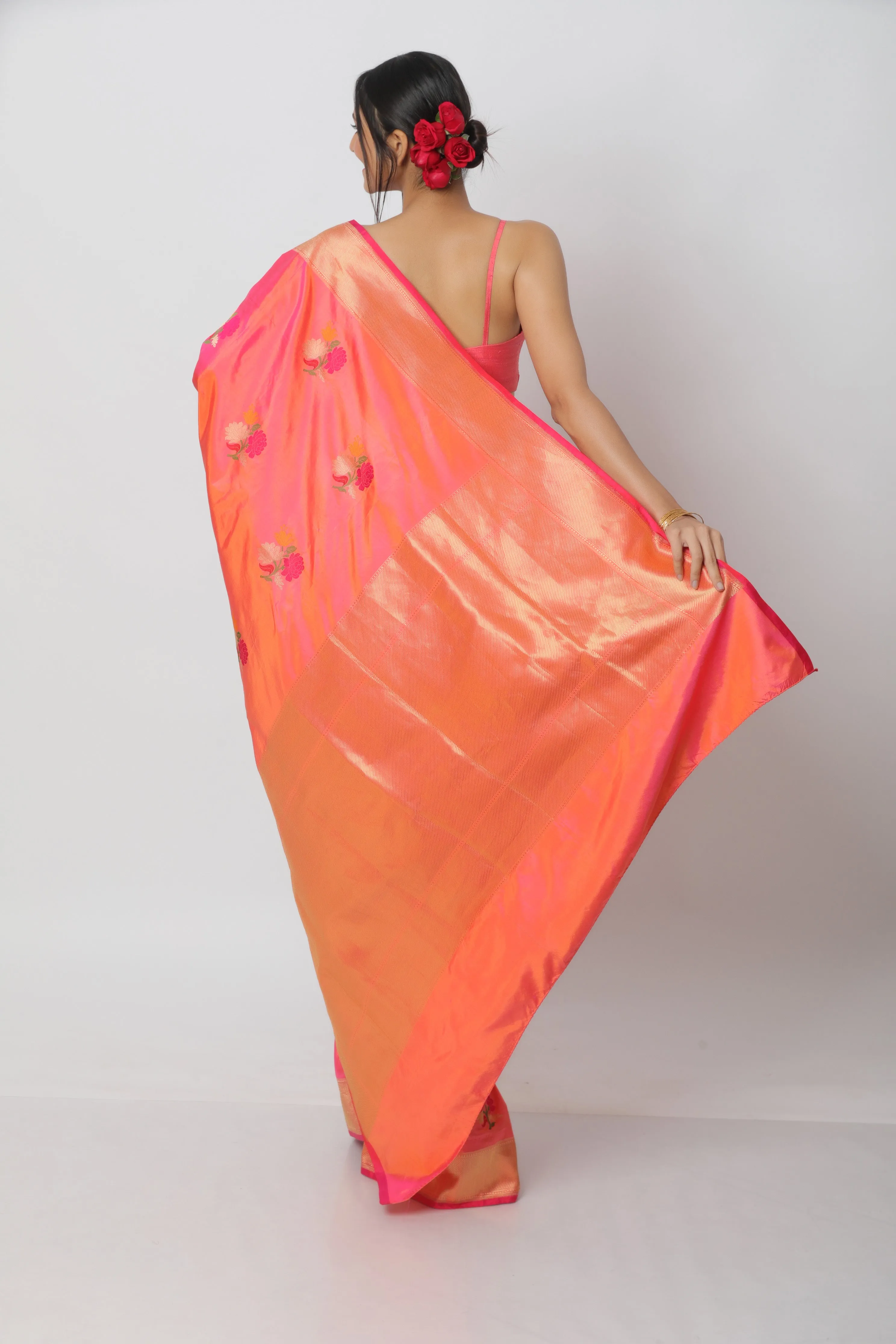 Short Color Karwa Benarasi Silk Saree