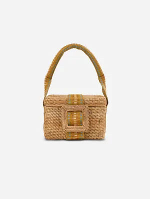Siang Handwoven Atta Vegan Vanity Bag | Copper Stripe