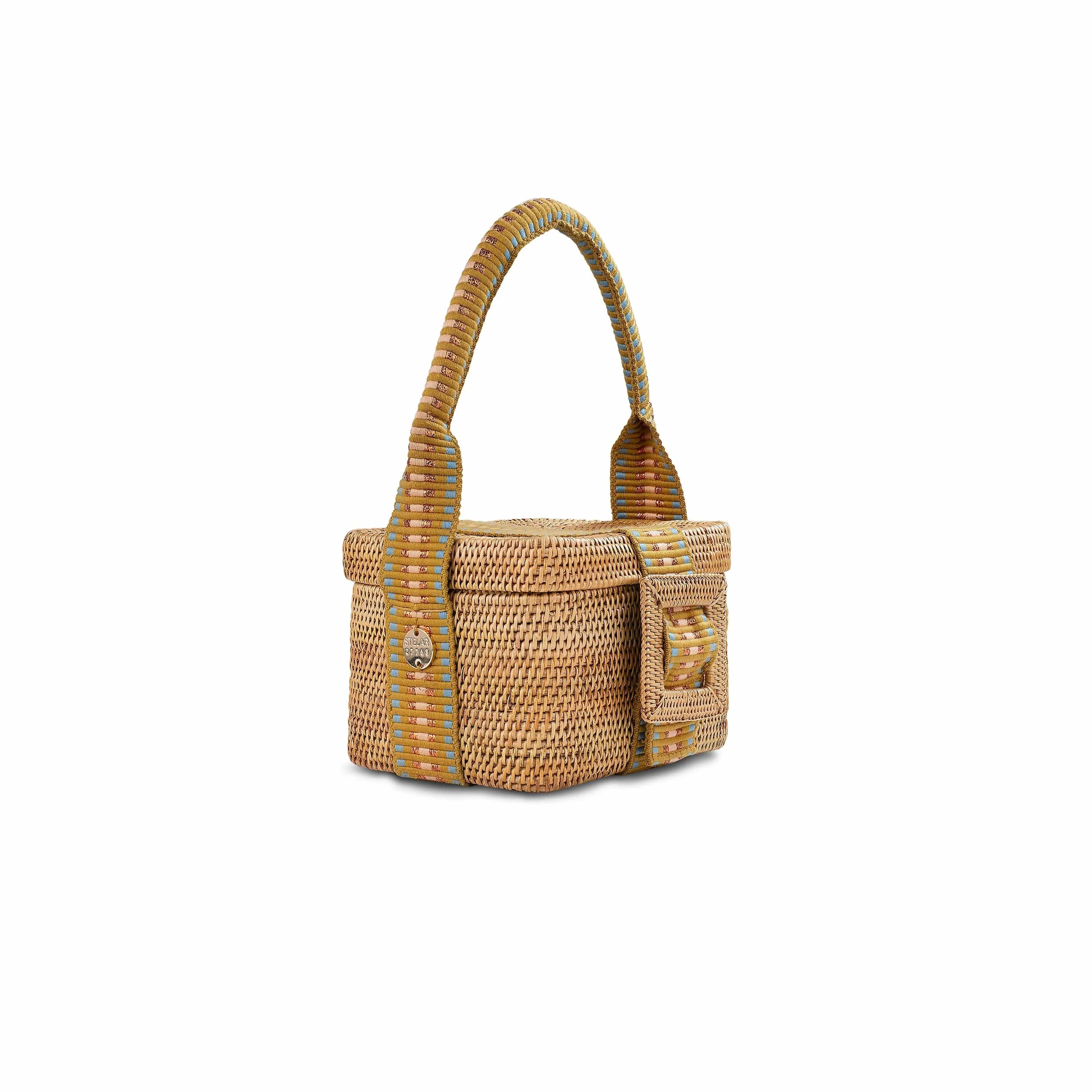 Siang Handwoven Atta Vegan Vanity Bag | Copper Stripe