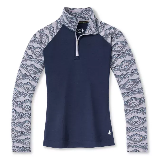 Smartwool Merino 250 Baselayer Pattern 1/4 Zip Boxed Femme