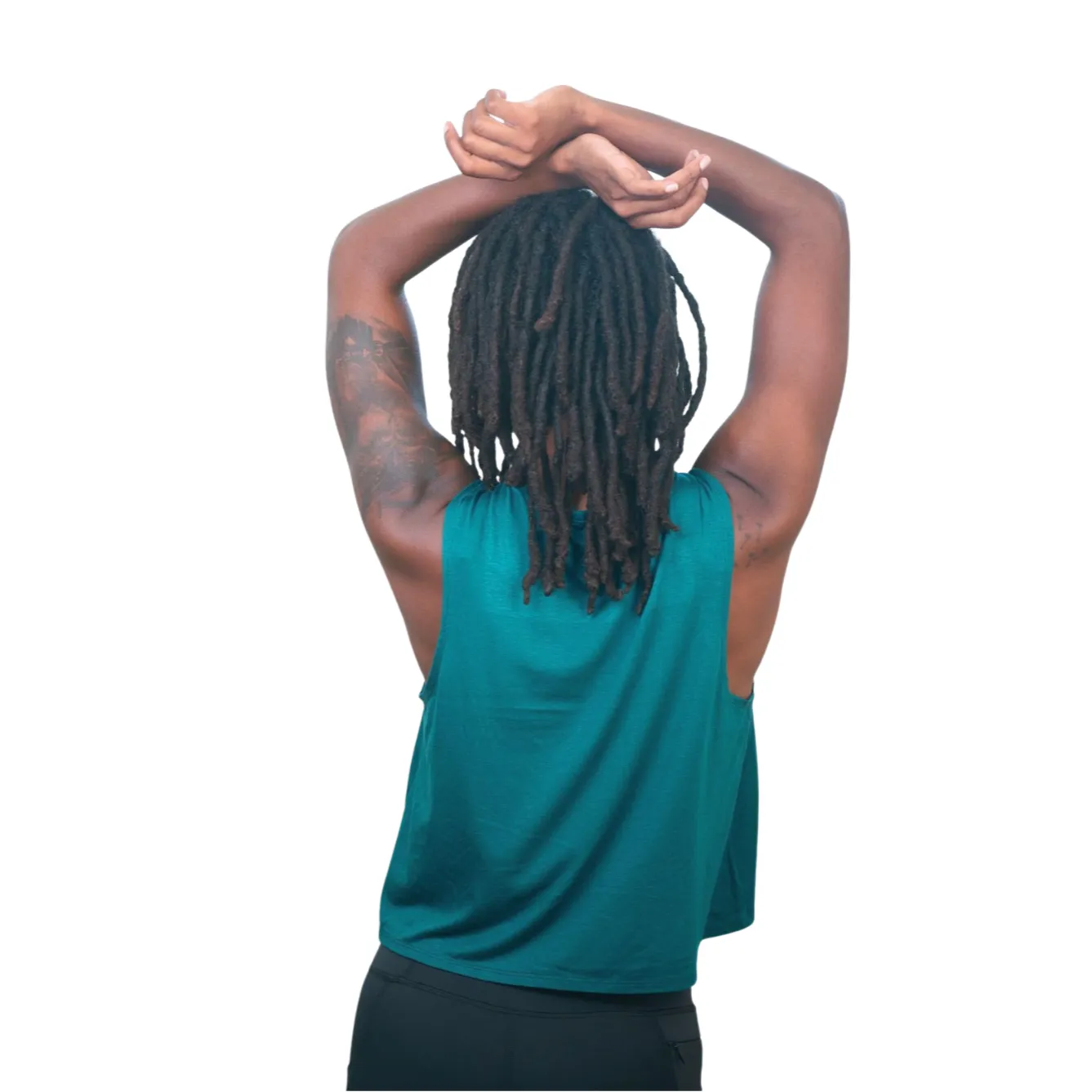 Soft Crop Tank - Teal