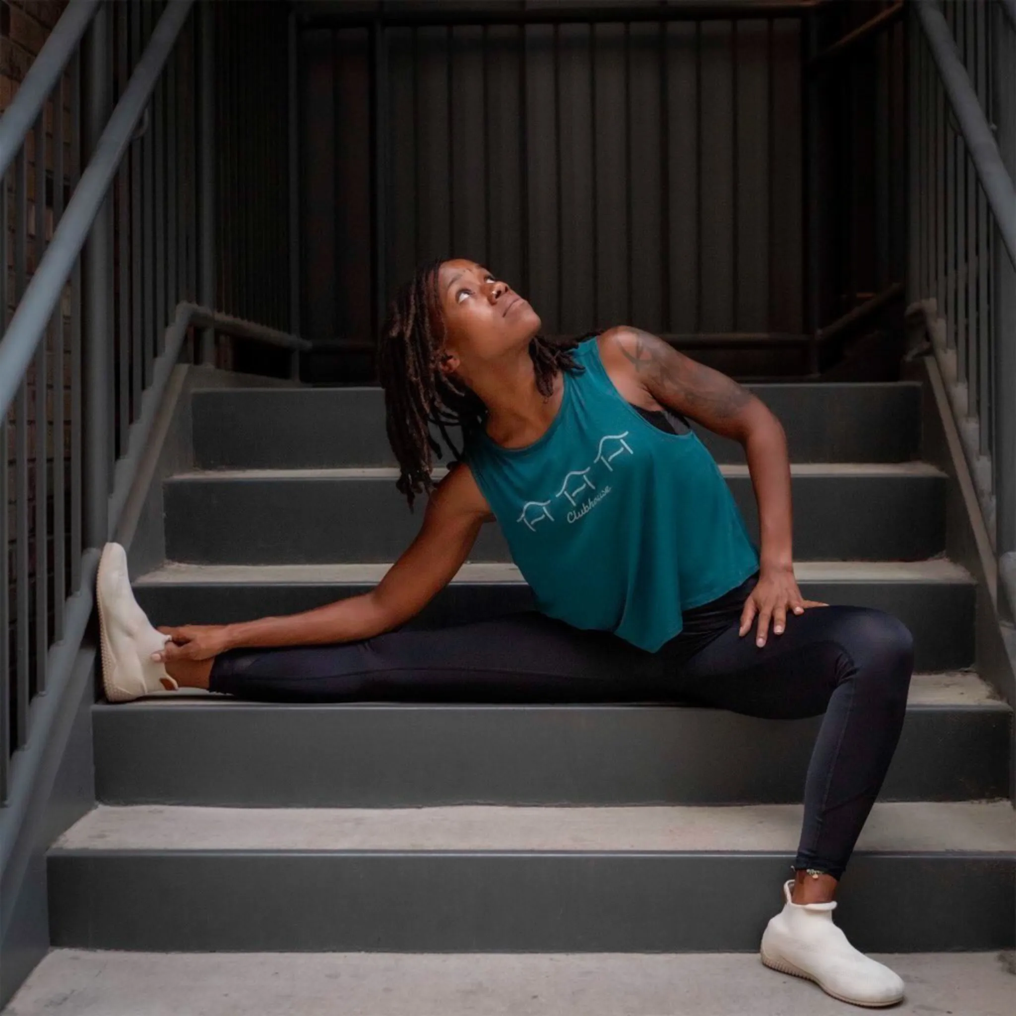 Soft Crop Tank - Teal