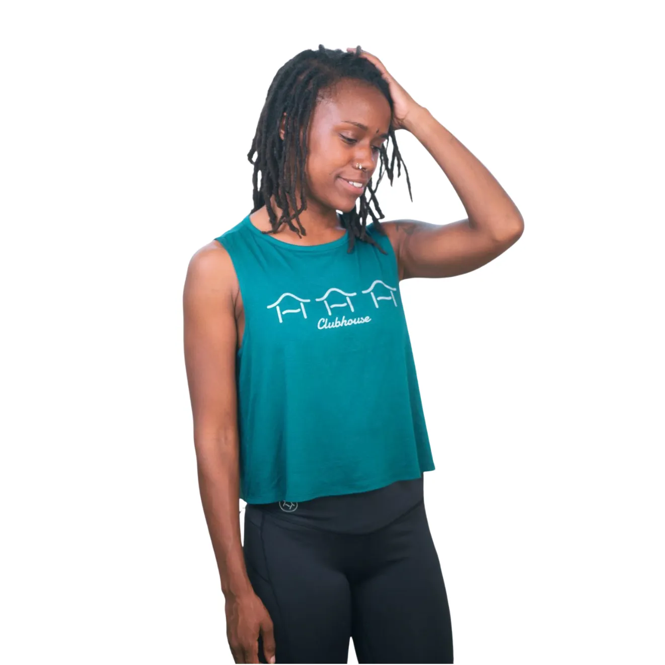 Soft Crop Tank - Teal