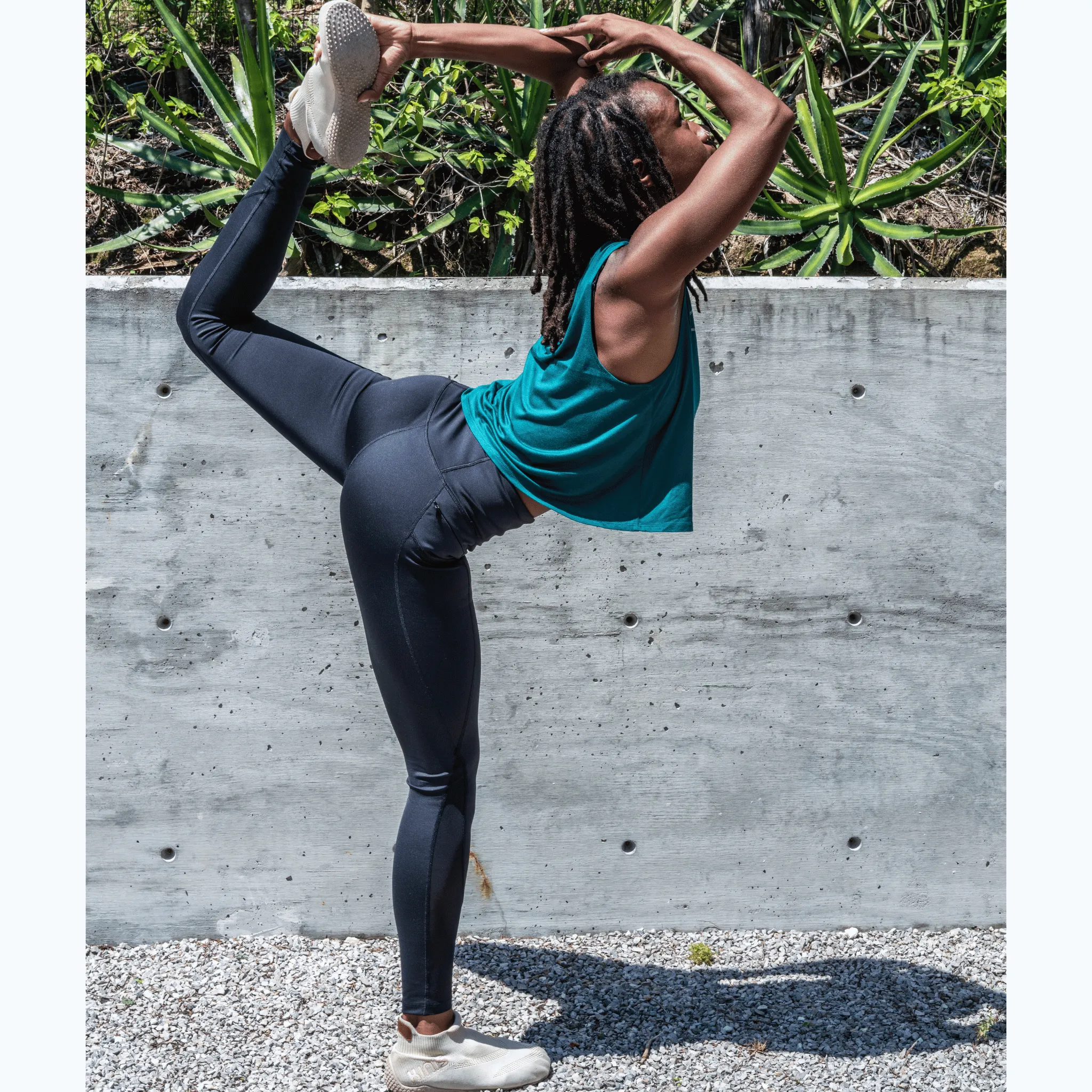 Soft Crop Tank - Teal