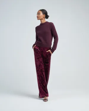 soft mohair shrunken crewneck pullover