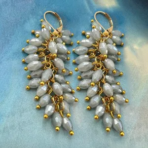 softest blue beaded cascade drops