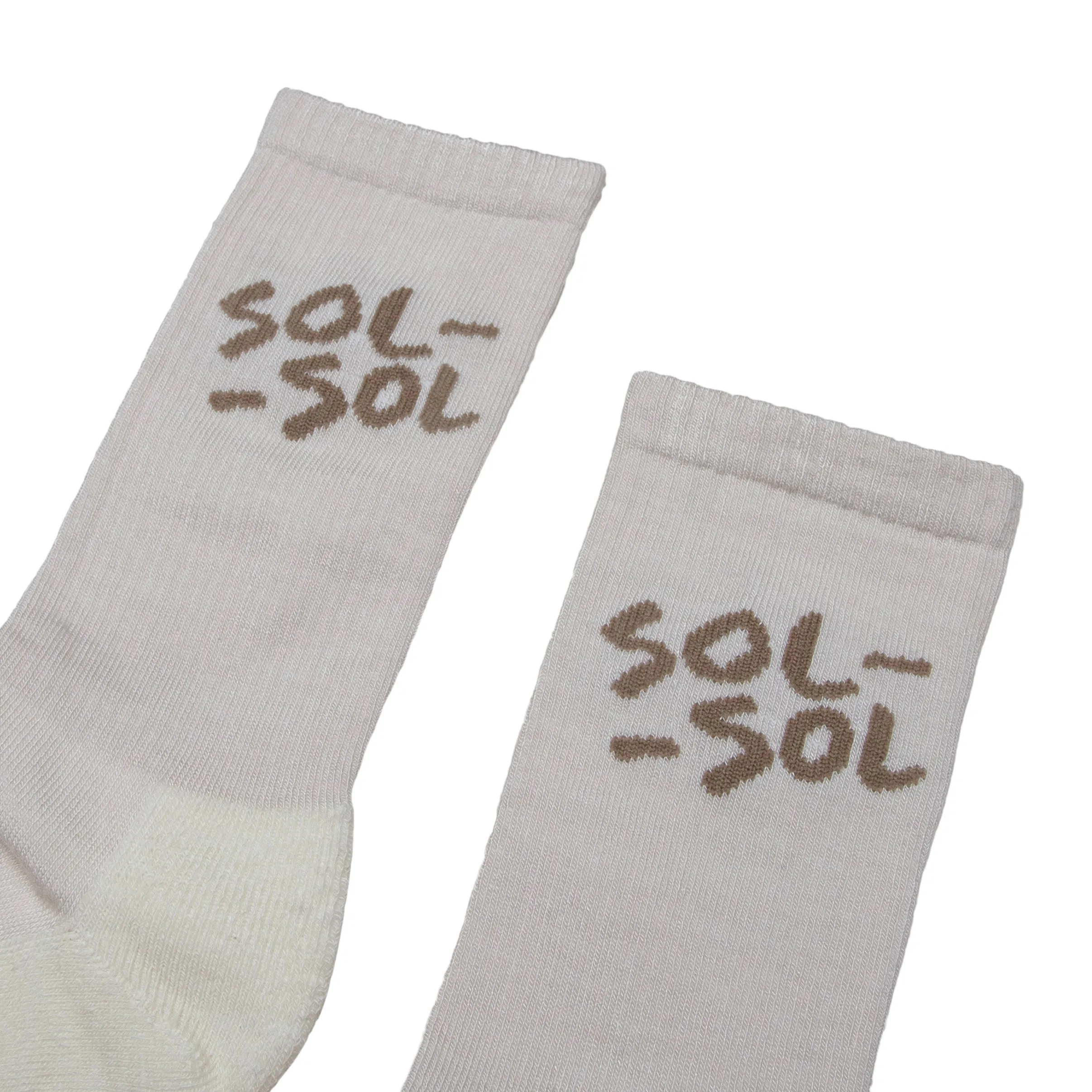 Sol Sol - Essential Socks - Ecru / Brown