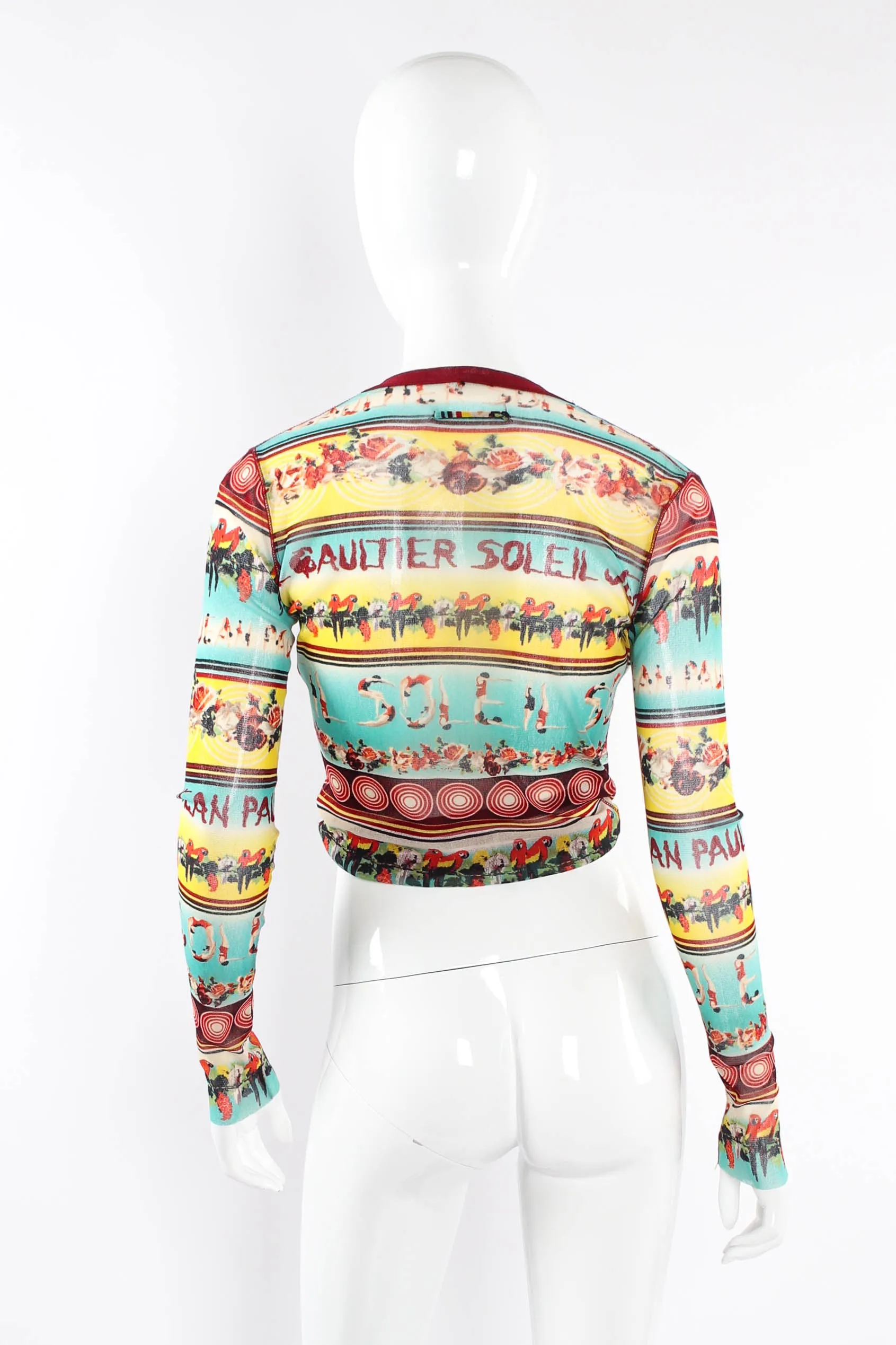 Soleil Tropical Pop Print Mesh Wrap Top