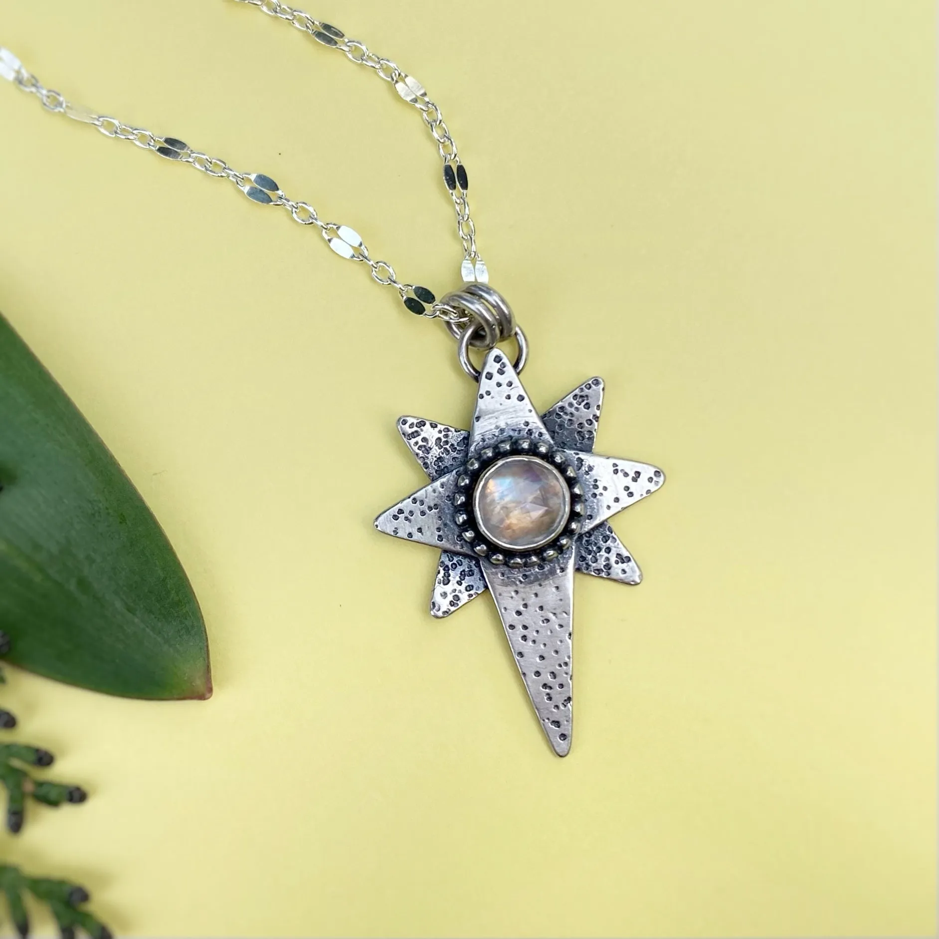 Stardust Necklace - Rainbow Moonstone / 18” / Made to Order