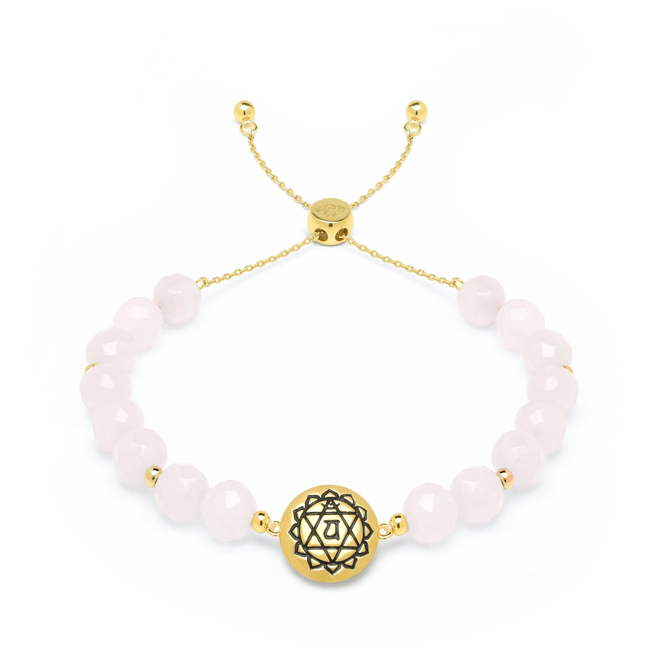 State of Grace Heart Chakra Activation, Madagascar Rose Quartz Bracelet, Adjustable Chain