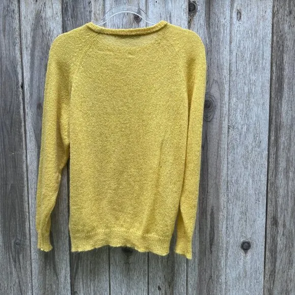 Summum Woman Amsterdam Mohair Blend Yellow Lightweight Sweater Medium
