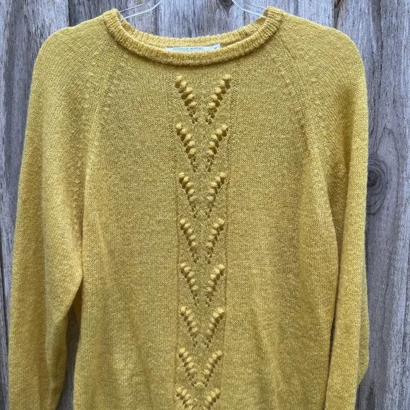 Summum Woman Amsterdam Mohair Blend Yellow Lightweight Sweater Medium