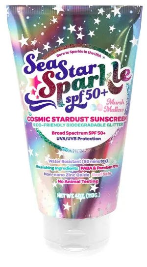 Sunshine & Glitter Sea Star Sparkle Cosmic Stardust Sunscreen - Marsh Mallow