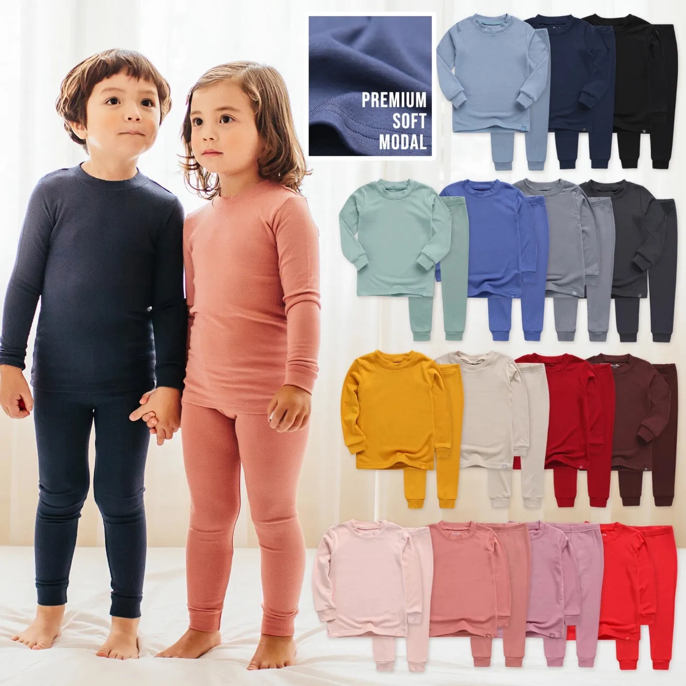 Super Luxury Soft Modal Milk Pink Girls Playwear