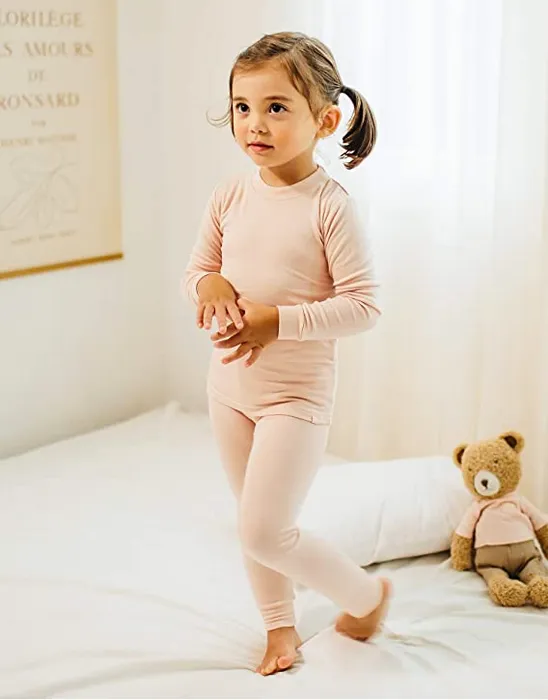 Super Luxury Soft Modal Milk Pink Girls Playwear