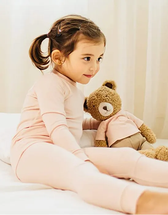 Super Luxury Soft Modal Milk Pink Girls Playwear