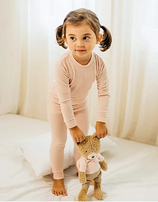 Super Luxury Soft Modal Milk Pink Girls Playwear