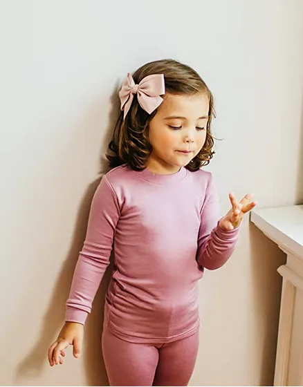 Super Luxury Soft Modal Purple Pink Girls Playwear