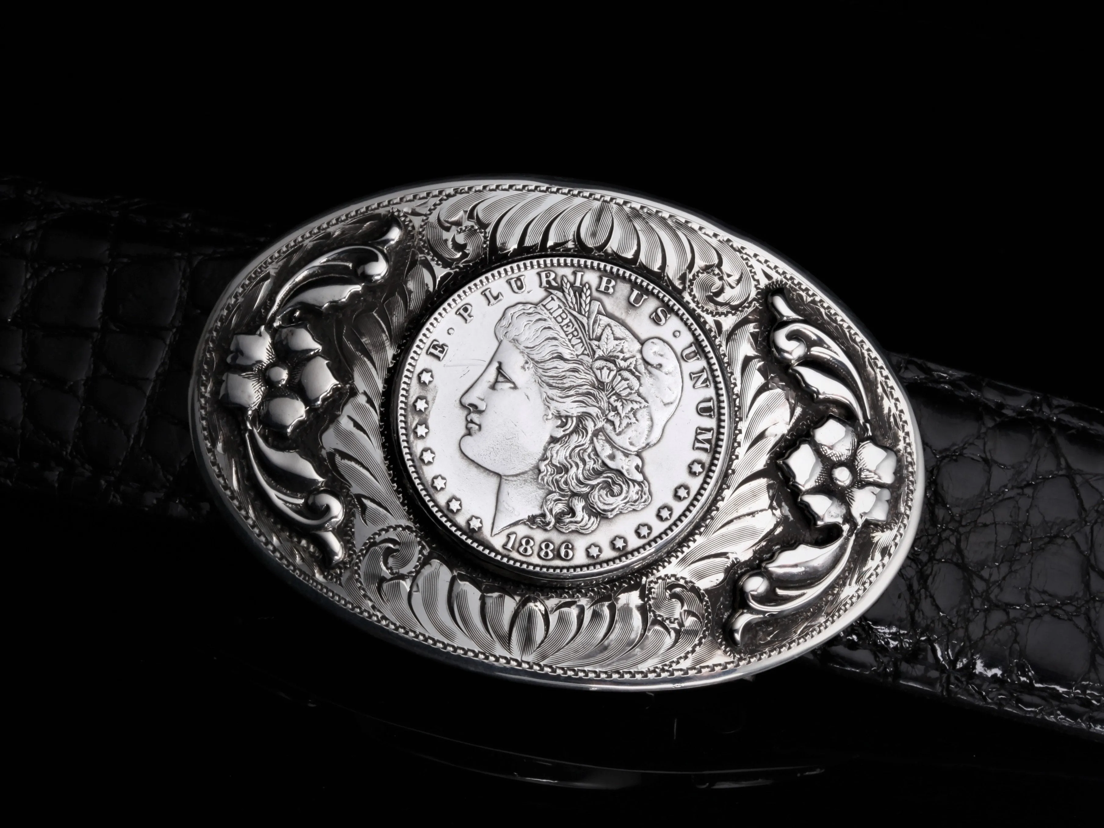 Sutro Morgan Dollar with Flowers