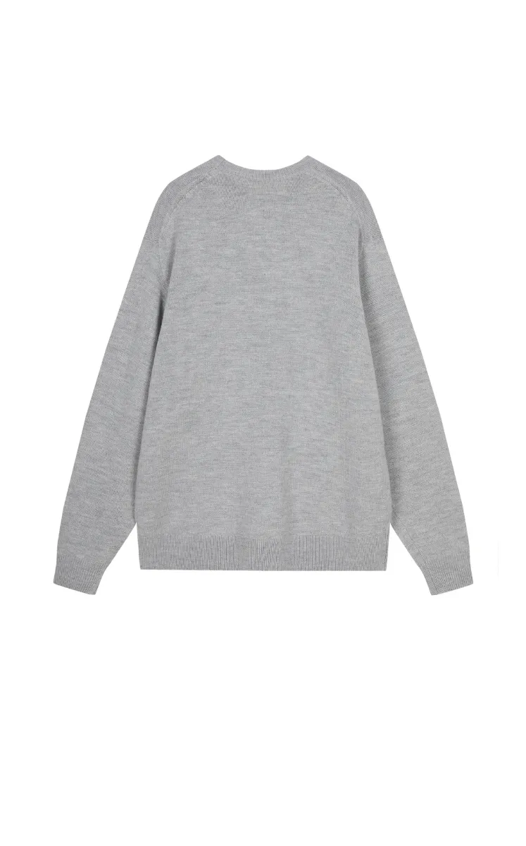 Sweater / JNBY Loose Fit Cat Print Long-Sleeve Sweater