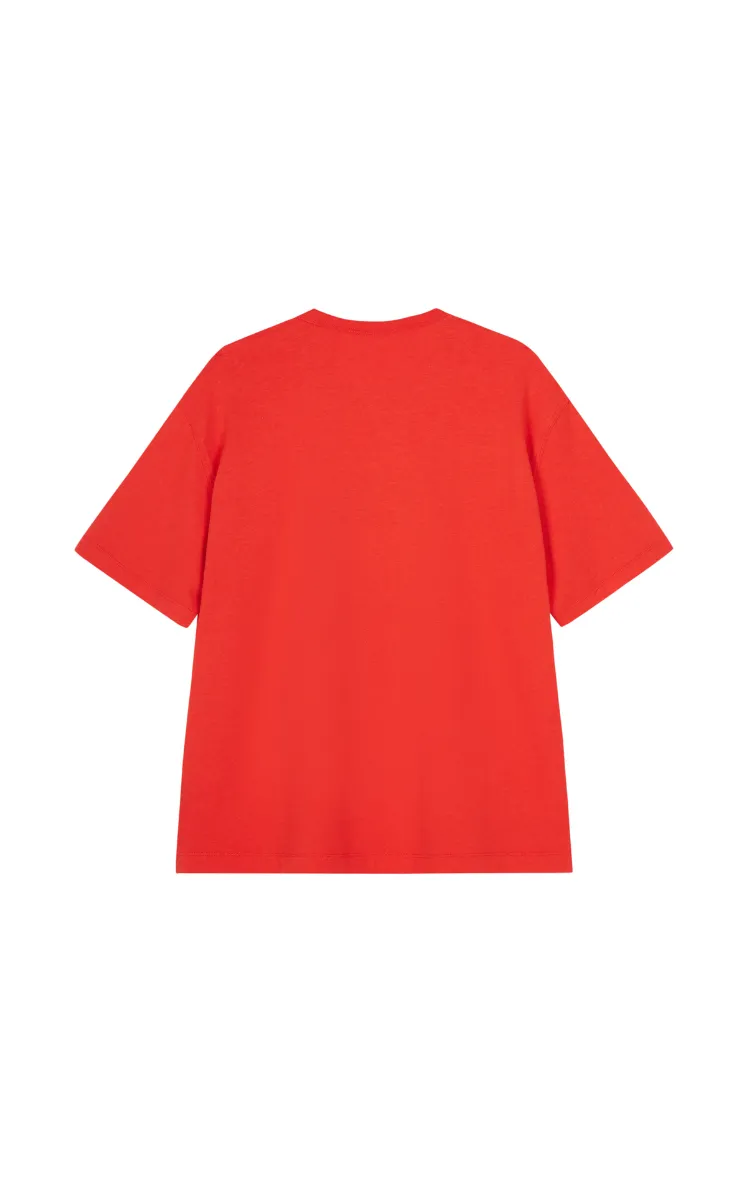 T-shirt / JNBY Cotton-Hemp Relaxed Fit Snake Graphic T-Shirt