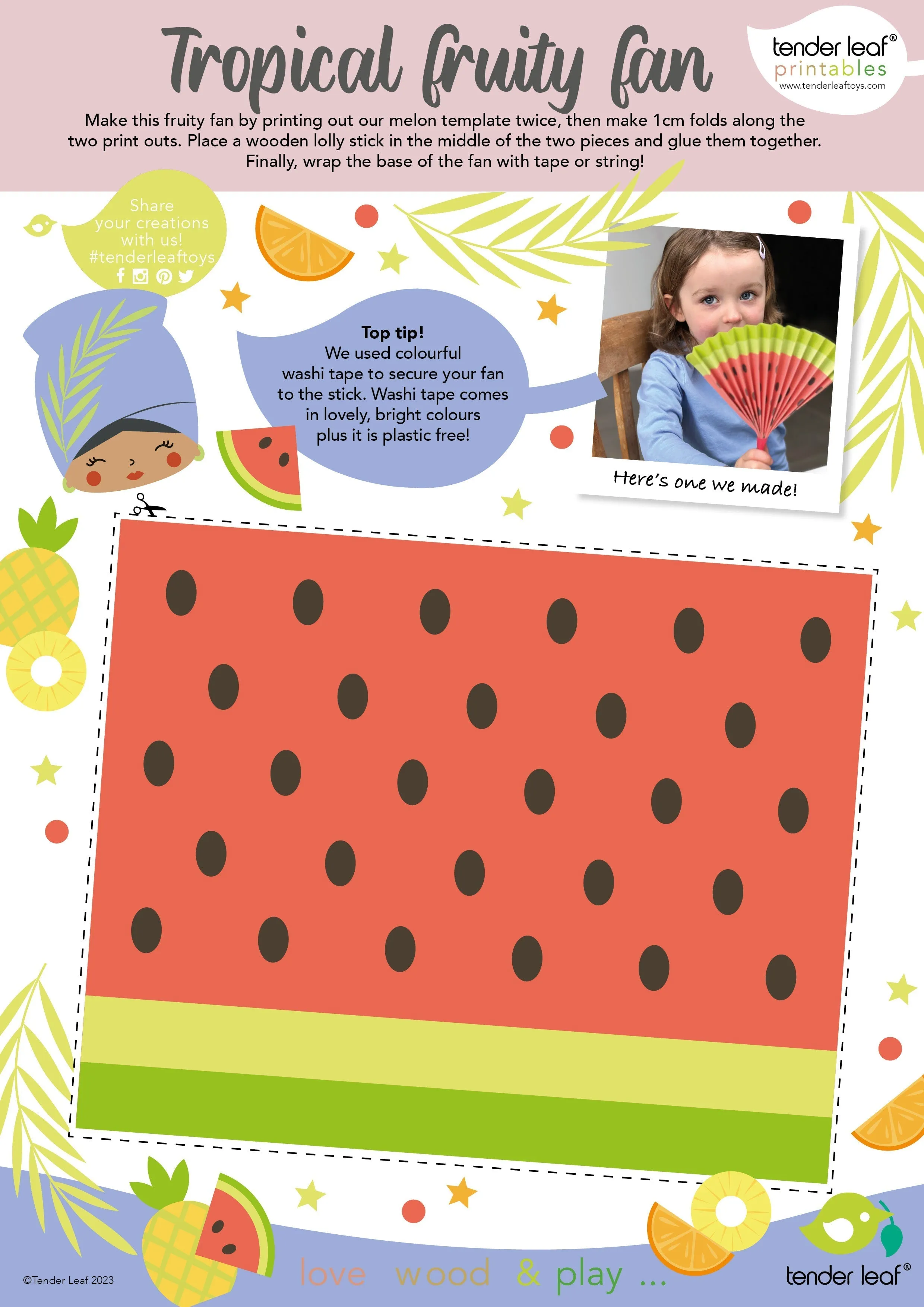 Tender Leaf Tropical Fruit Chopping Board