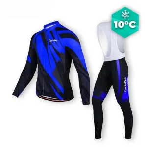 TENUE CYCLISTE AUTOMNE BLEUE - ABSTRACT 