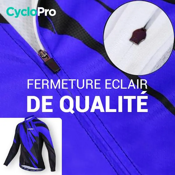 TENUE CYCLISTE AUTOMNE BLEUE - ABSTRACT 