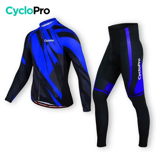 TENUE CYCLISTE AUTOMNE BLEUE - ABSTRACT 
