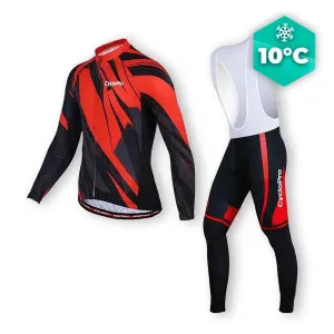 TENUE CYCLISTE AUTOMNE ROUGE - ABSTRACT 