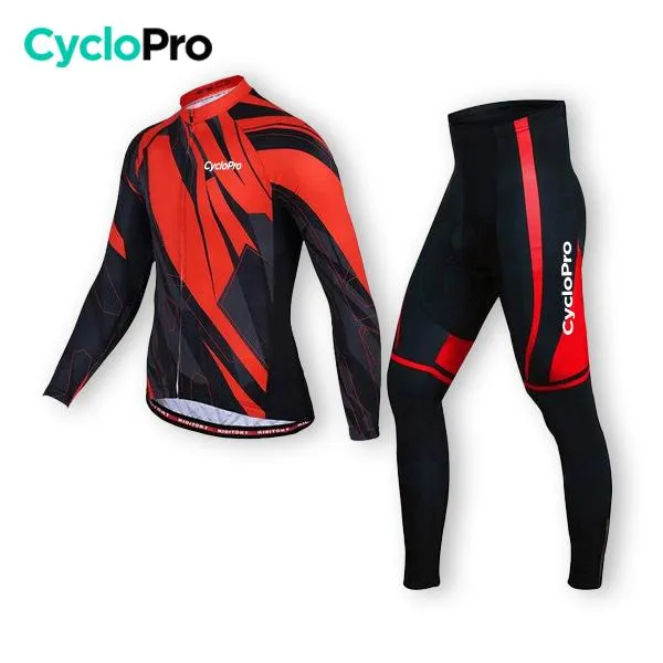 TENUE CYCLISTE AUTOMNE ROUGE - ABSTRACT 