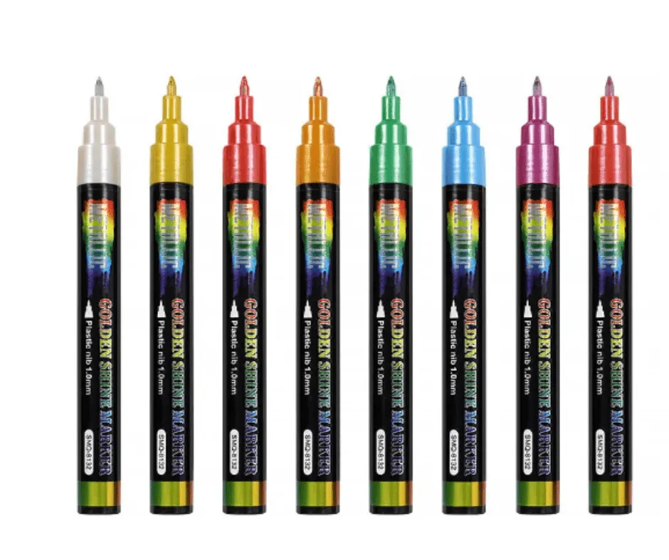 The Art Journey 8 Color Super Metallic Shine Acrylic Markers Pen ART007