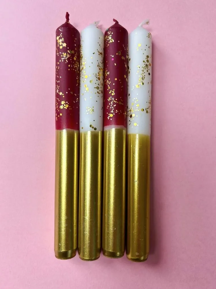 The Colour Emporium - Angel Wings & Plum Pudding Candles (4 Pack)