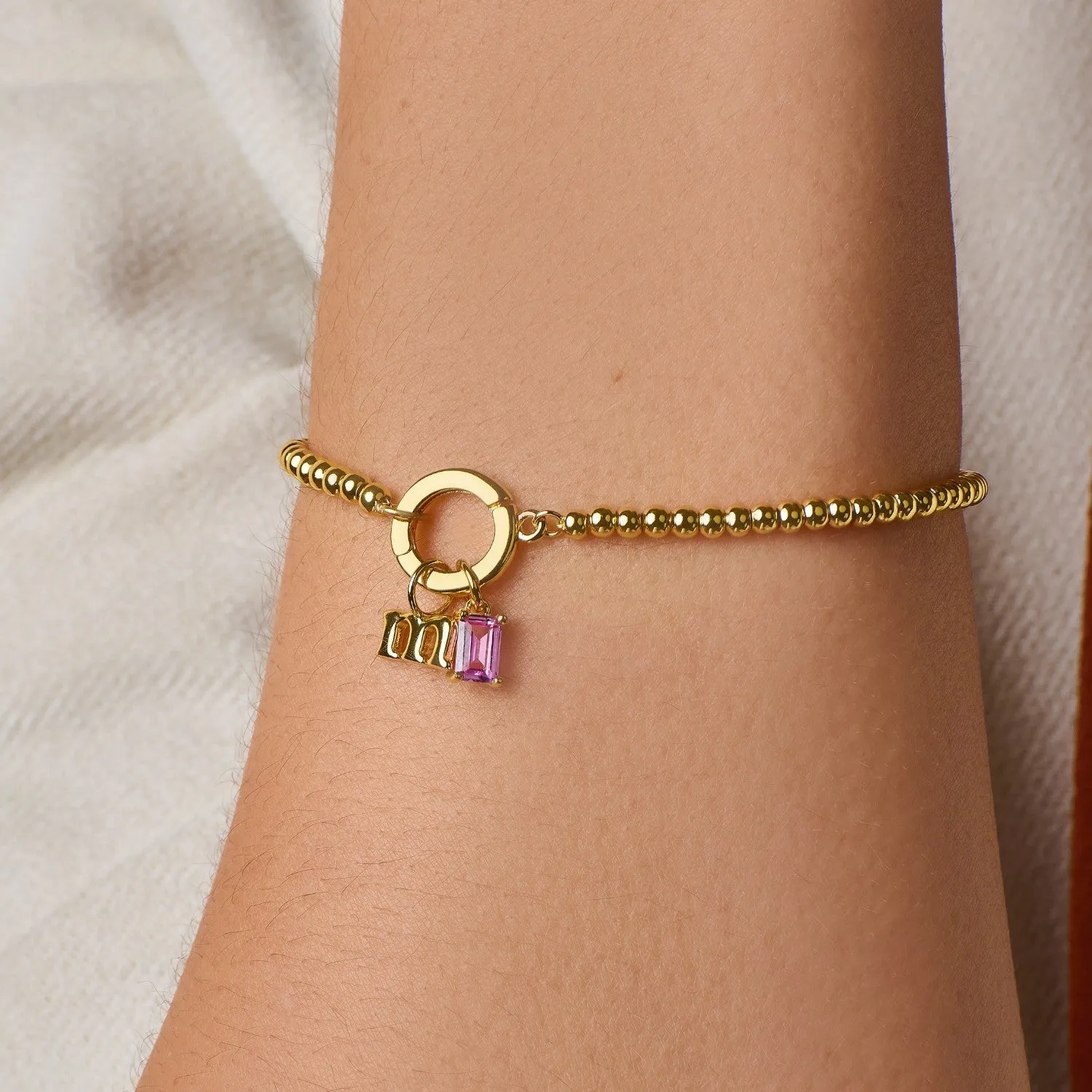 Three Birthstone Bead Bracelet