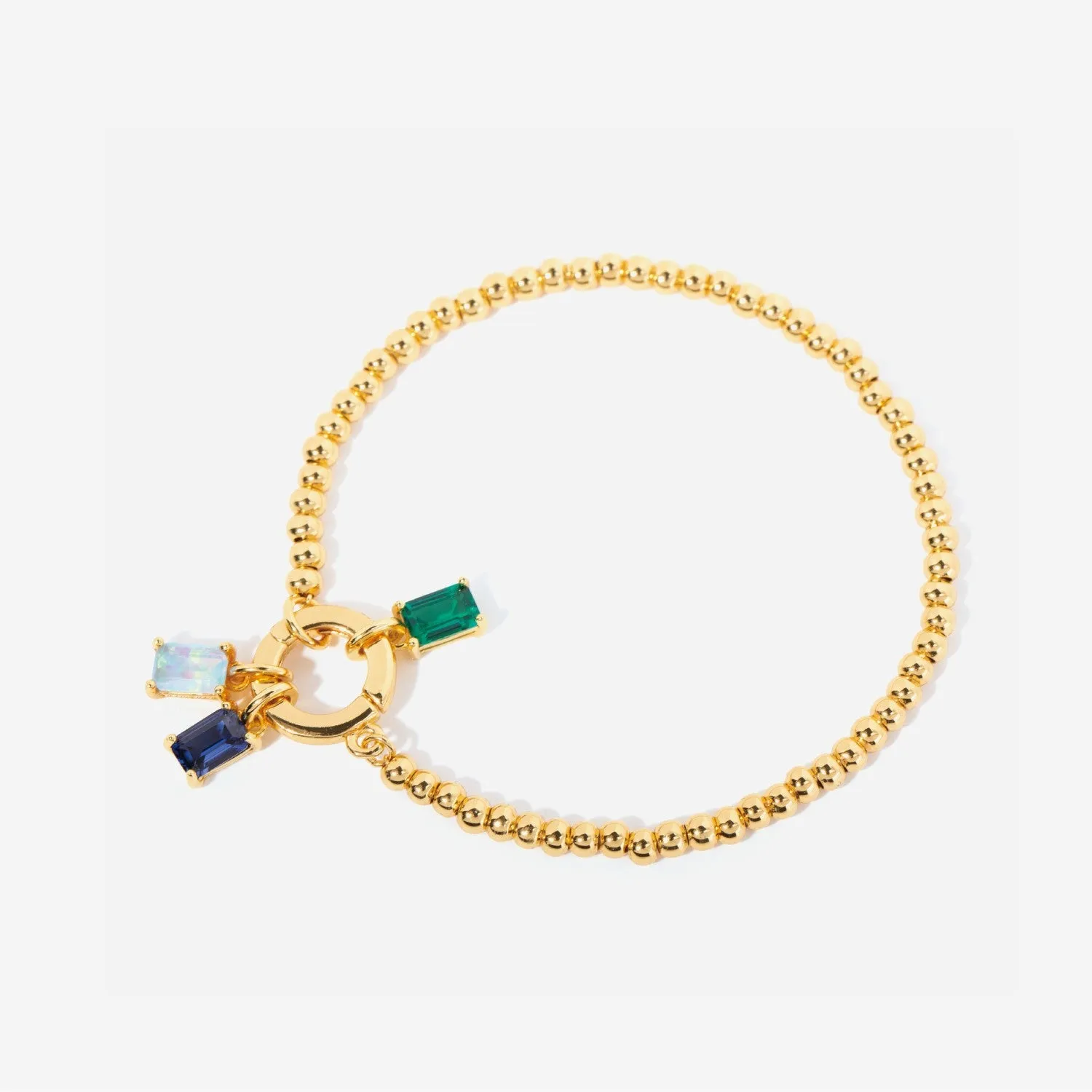 Three Birthstone Bead Bracelet