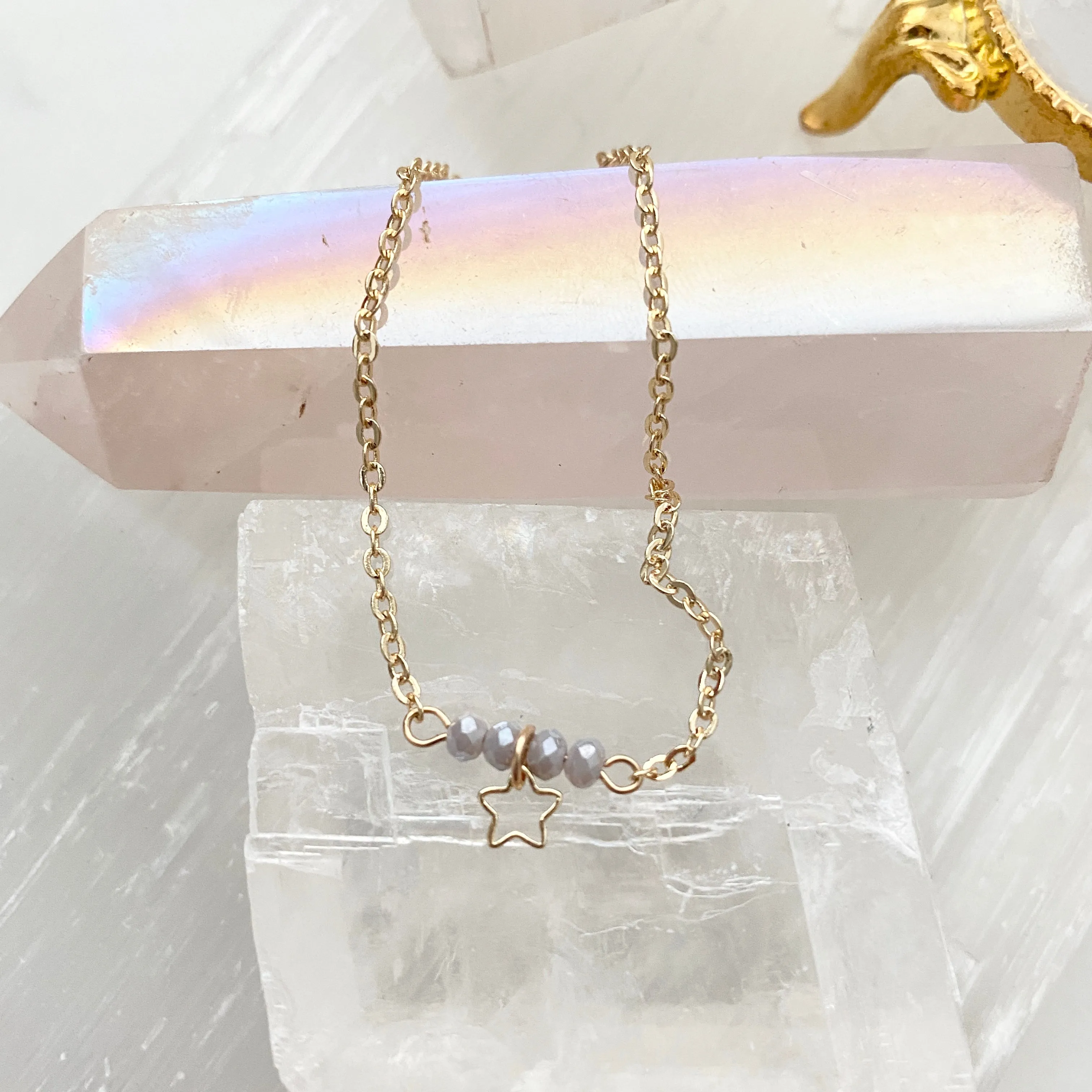 Tiny Beaded Star Bracelet