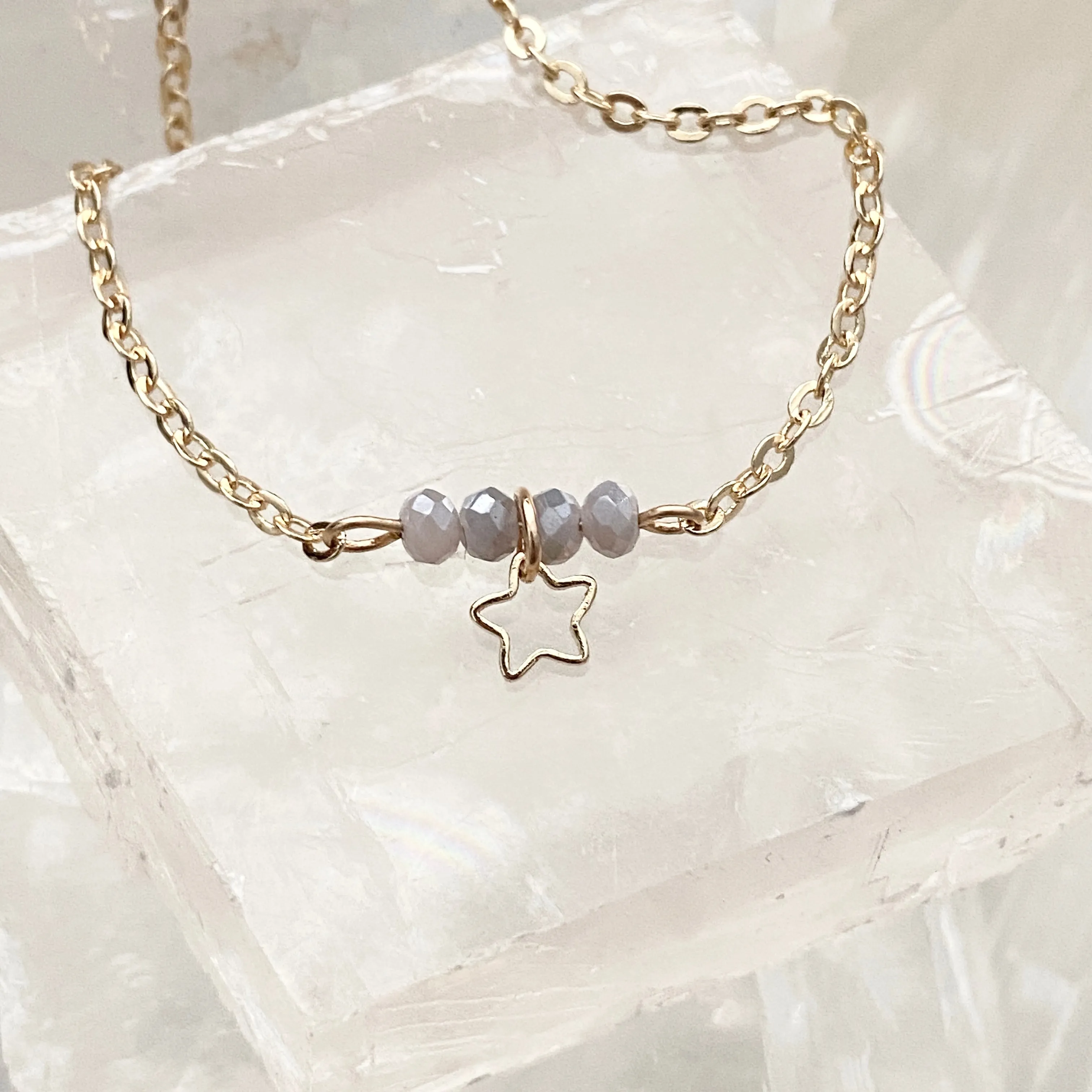 Tiny Beaded Star Bracelet