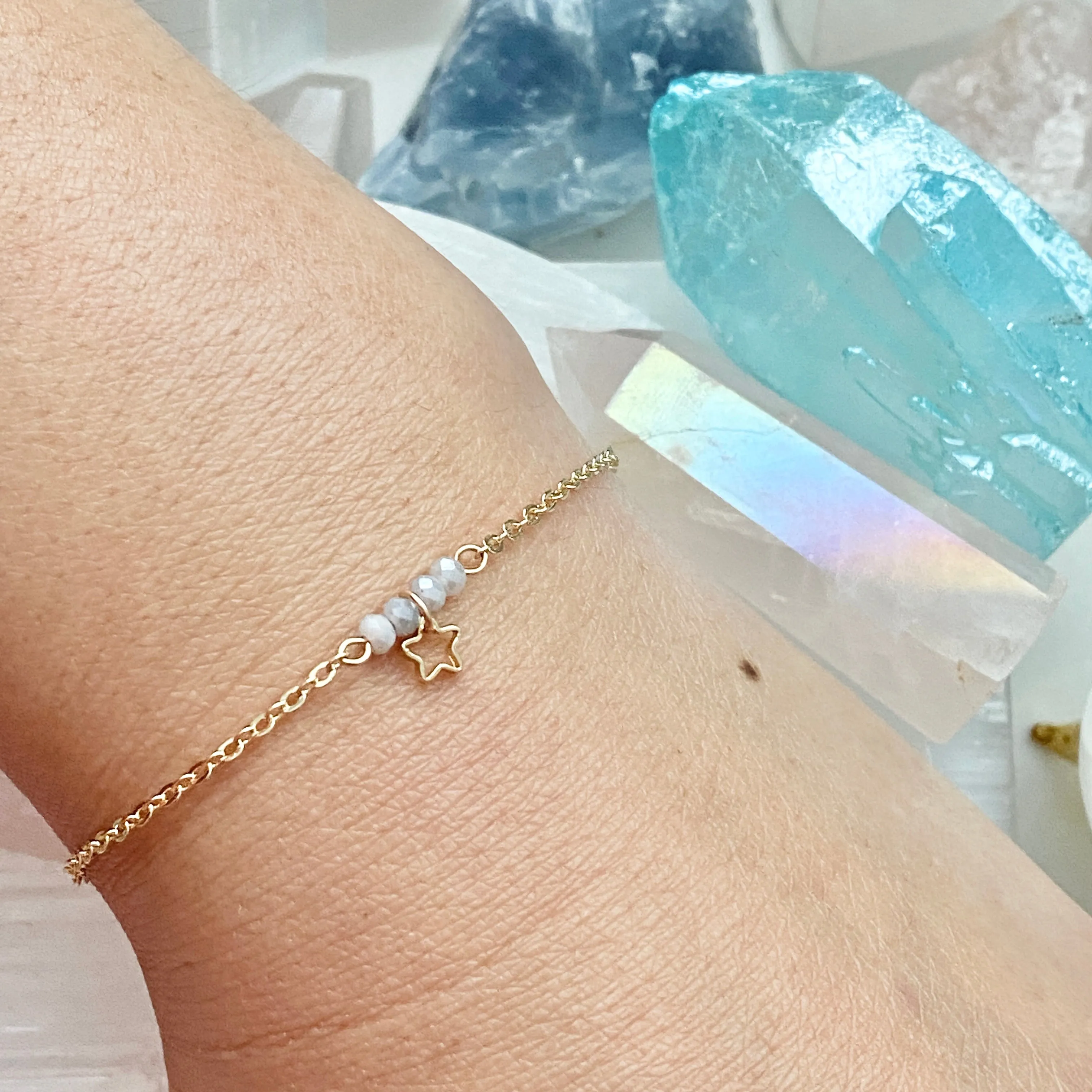 Tiny Beaded Star Bracelet