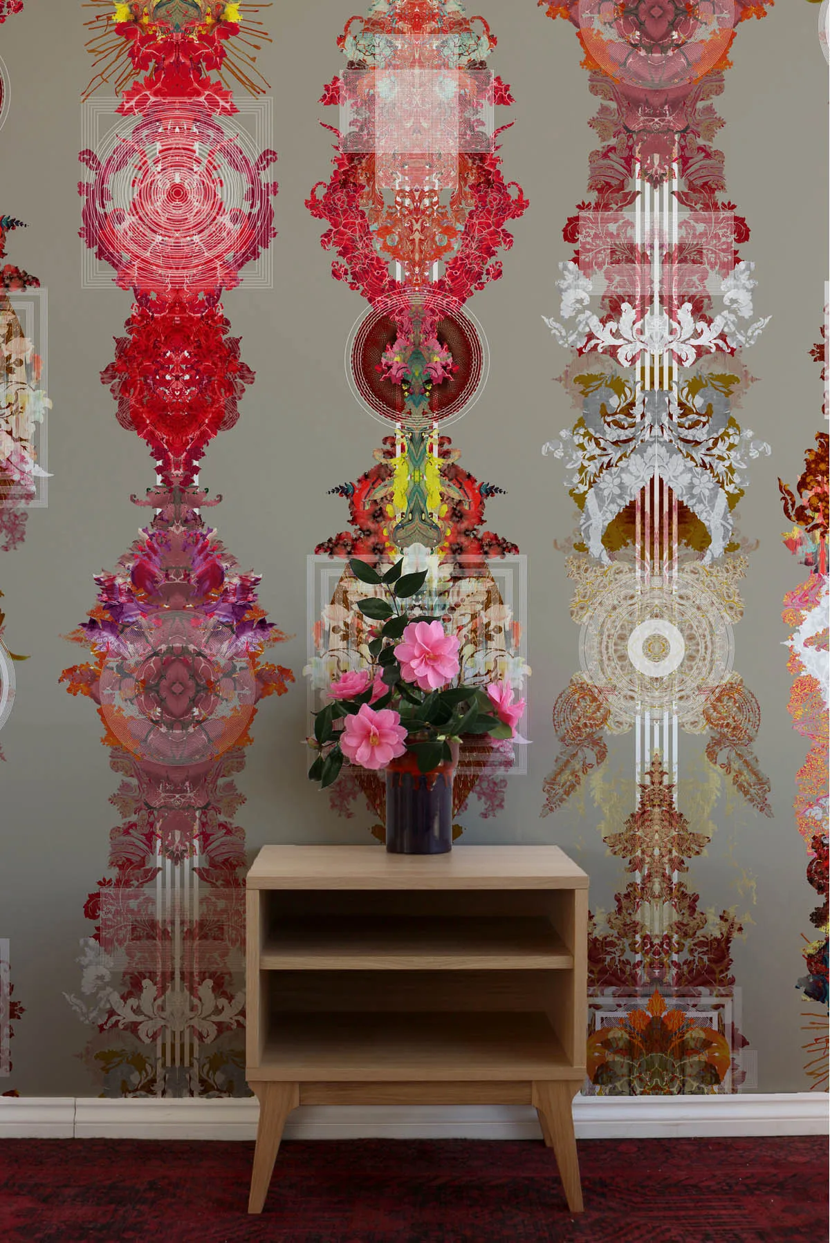 totem damask wallpaper