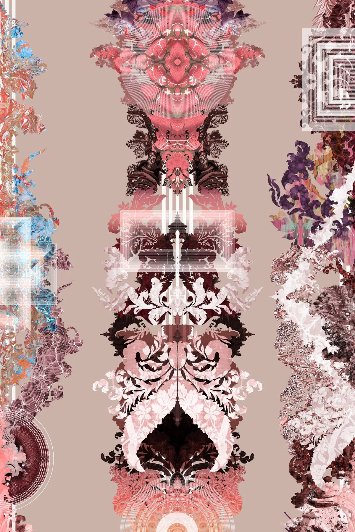 totem damask wallpaper