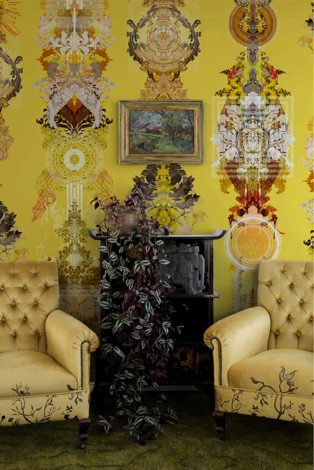 totem damask wallpaper
