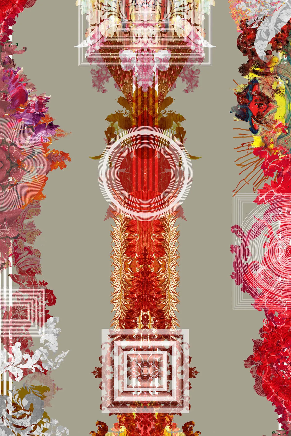 totem damask wallpaper
