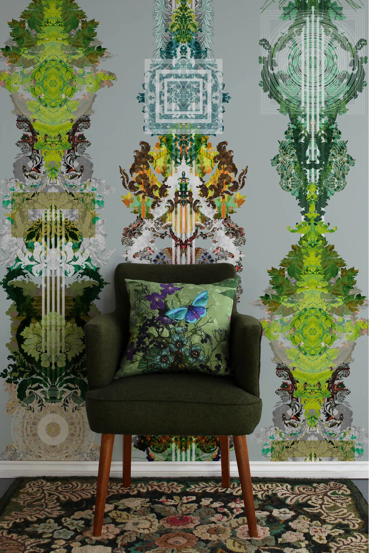 totem damask wallpaper