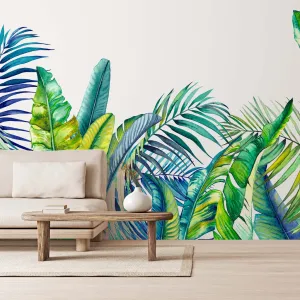 Tropical Blue Tropical Bloom Wallpaper Mural