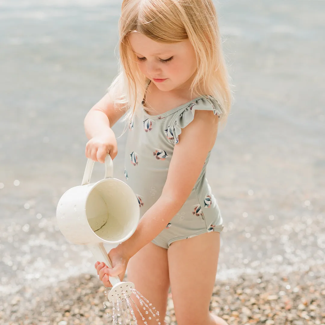Tropical Fish Print on Blue Mist Swimsuit